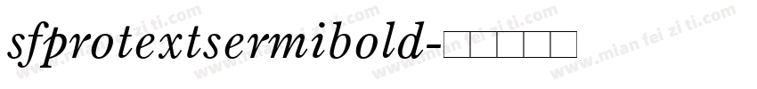sfprotextsermibold字体转换