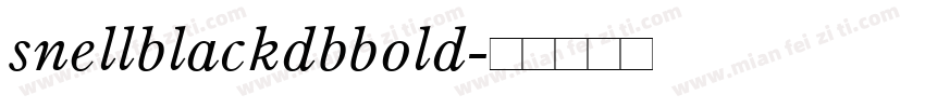 snellblackdbbold字体转换