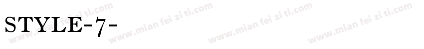 style-7字体转换