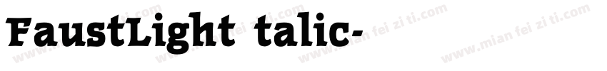 FaustLightItalic字体转换