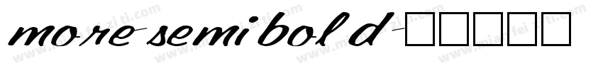 more-semibold字体转换