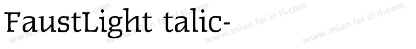 FaustLightItalic字体转换