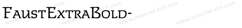 FaustExtraBold字体转换