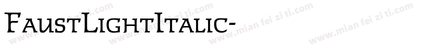 FaustLightItalic字体转换