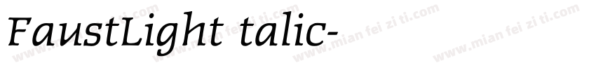 FaustLightItalic字体转换