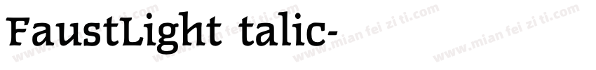 FaustLightItalic字体转换
