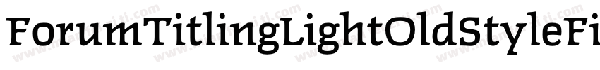 ForumTitlingLightOldStyleFigs字体转换