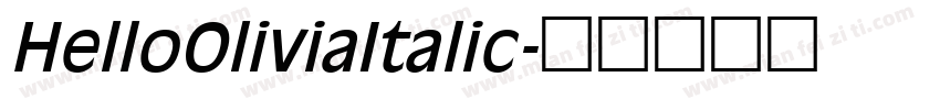 HelloOliviaItalic字体转换