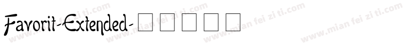 Favorit-Extended字体转换