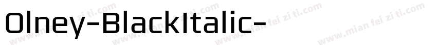 Olney-BlackItalic字体转换