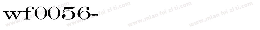 wf0056字体转换