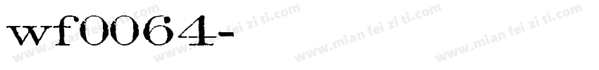 wf0064字体转换