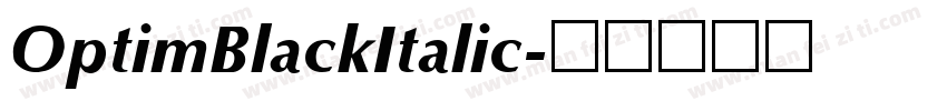 OptimBlackItalic字体转换