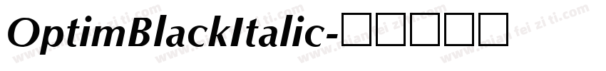 OptimBlackItalic字体转换