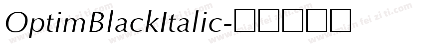 OptimBlackItalic字体转换