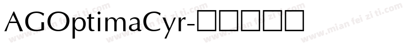 AGOptimaCyr字体转换