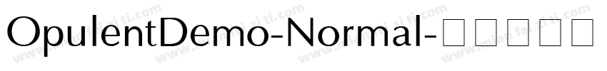 OpulentDemo-Normal字体转换