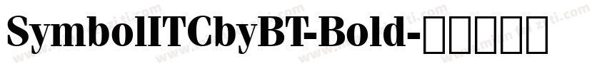 SymbolITCbyBT-Bold字体转换