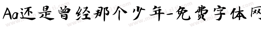 Aa还是曾经那个少年字体转换