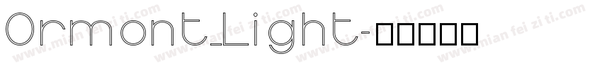 Ormont_Light字体转换