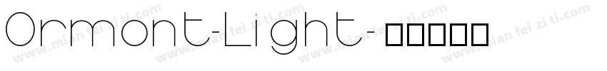 Ormont_Light字体转换