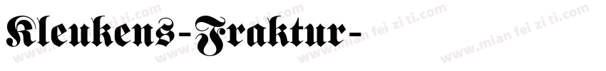 Kleukens-Fraktur字体转换