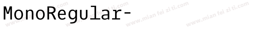 MonoRegular字体转换