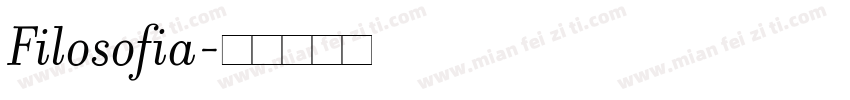 Filosofia字体转换
