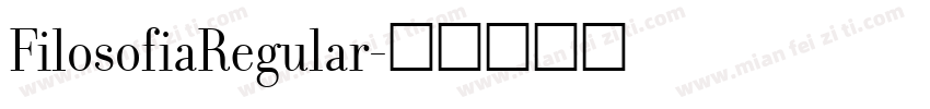 FilosofiaRegular字体转换