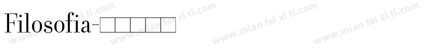 Filosofia字体转换