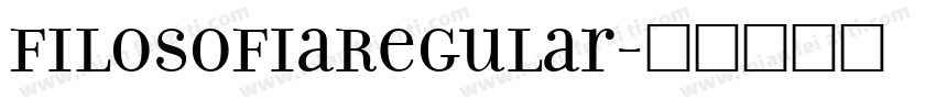 FilosofiaRegular字体转换