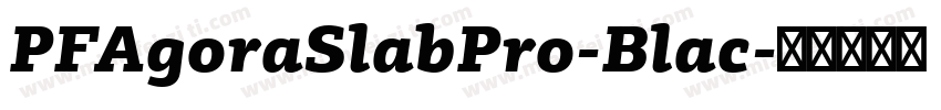 PFAgoraSlabPro-Blac字体转换