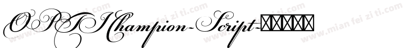 OPTIChampion-Script字体转换