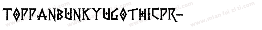 ToppanBunkyuGothicPr字体转换