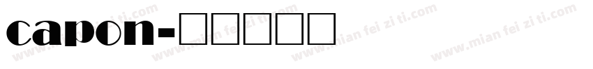 capon字体转换