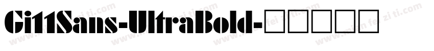 Gi11Sans-UltraBold字体转换