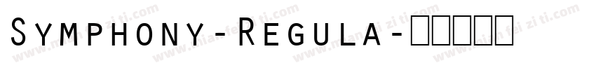 Symphony-Regula字体转换