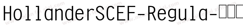 HollanderSCEF-Regula字体转换