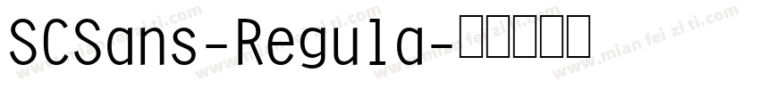 SCSans-Regula字体转换