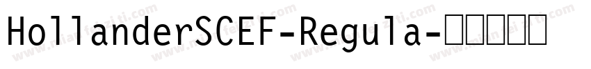 HollanderSCEF-Regula字体转换