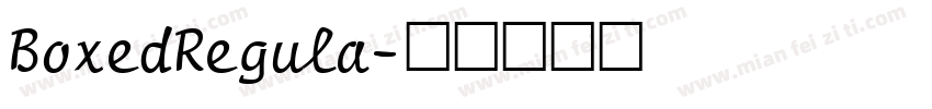 BoxedRegula字体转换