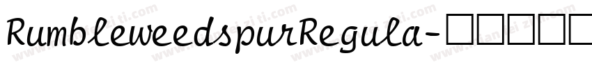 RumbleweedspurRegula字体转换