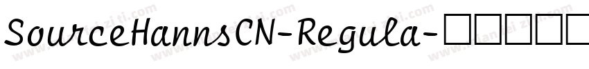 SourceHannsCN-Regula字体转换