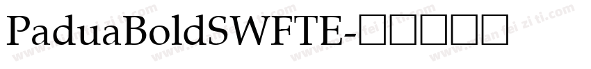 PaduaBoldSWFTE字体转换