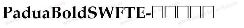 PaduaBoldSWFTE字体转换