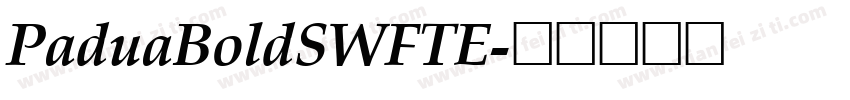 PaduaBoldSWFTE字体转换