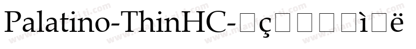 Palatino-ThinHC字体转换