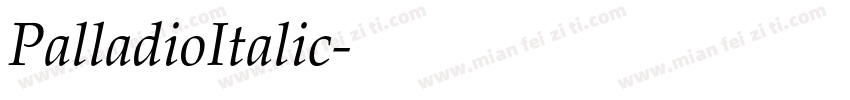 PalladioItalic字体转换