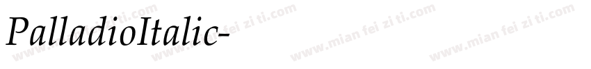 PalladioItalic字体转换