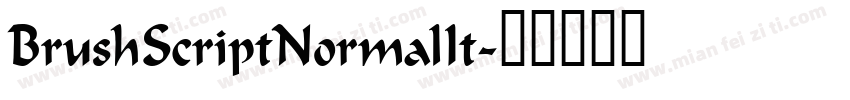 BrushScriptNormalIt字体转换
